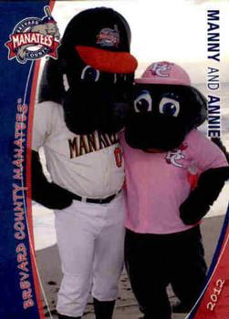 2012 Grandstand Brevard County Manatees #NNO Manny the Manatee / Annie the Manatee Front
