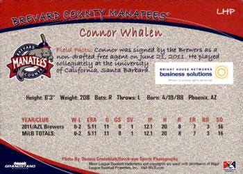2012 Grandstand Brevard County Manatees #NNO Connor Whalen Back