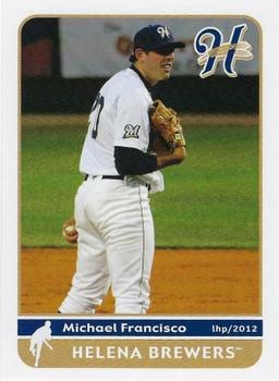 2012 Grandstand Helena Brewers #NNO Michael Francisco Front