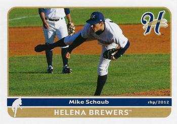 2012 Grandstand Helena Brewers #NNO Mike Schaub Front