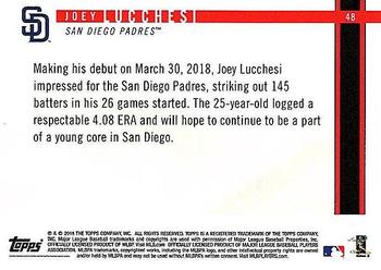 2018 Topps On-Demand Rookie Year in Review #48 Joey Lucchesi Back