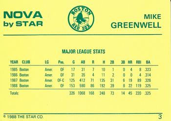 1988-89 Star Nova #3 Mike Greenwell Back