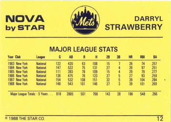 1988-89 Star Nova #12 Darryl Strawberry Back