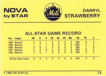 1988-89 Star Nova #14 Darryl Strawberry Back