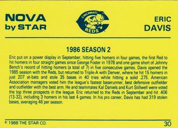 1988-89 Star Nova #30 Eric Davis Back