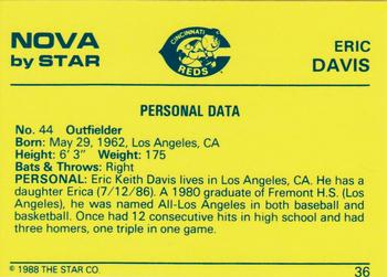 1988-89 Star Nova #36 Eric Davis Back