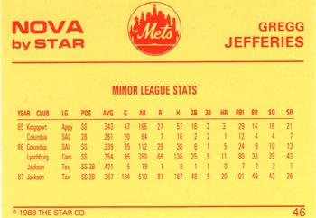 1988-89 Star Nova #46a Gregg Jefferies Back