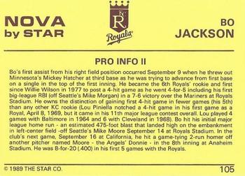 1988-89 Star Nova #105 Bo Jackson Back