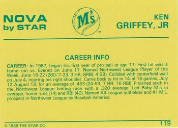 1988-89 Star Nova #119 Ken Griffey Jr. Back