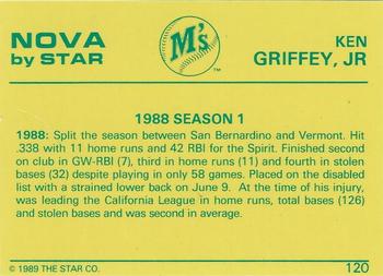 1988-89 Star Nova #120 Ken Griffey Jr. Back