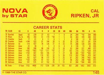 1988-89 Star Nova #145 Cal Ripken Jr. Back
