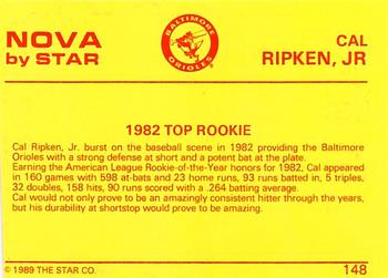 1988-89 Star Nova #148 Cal Ripken Jr. Back