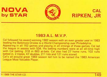 1988-89 Star Nova #149 Cal Ripken Jr. Back