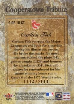 2005 Fleer Tradition - Cooperstown Tribute Bronze #9 CT Carlton Fisk Back