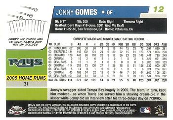 2006 Topps Chrome #12 Jonny Gomes Back