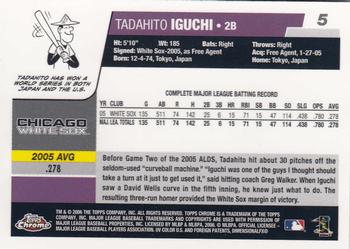 2006 Topps Chrome #5 Tadahito Iguchi Back