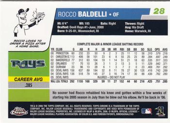 2006 Topps Chrome #28 Rocco Baldelli Back