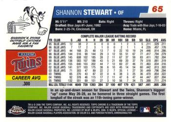 2006 Topps Chrome #65 Shannon Stewart Back