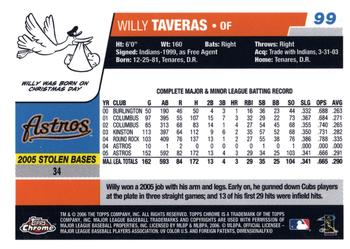2006 Topps Chrome #99 Willy Taveras Back