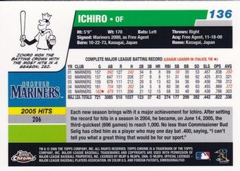 2006 Topps Chrome #136 Ichiro Back
