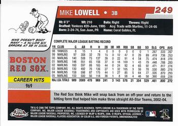 2006 Topps Chrome #249 Mike Lowell Back