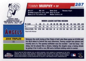 2006 Topps Chrome #287 Tommy Murphy Back