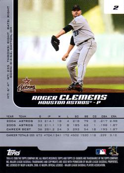 2006 Topps Co-Signers #2 Roger Clemens Back