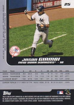 2006 Topps Co-Signers #25 Jason Giambi Back