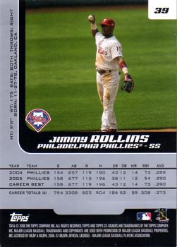 2006 Topps Co-Signers #39 Jimmy Rollins Back