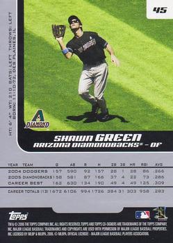 2006 Topps Co-Signers #45 Shawn Green Back
