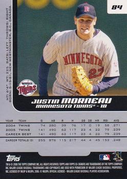 2006 Topps Co-Signers #84 Justin Morneau Back