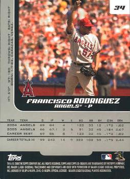 2006 Topps Co-Signers #34 Francisco Rodriguez Back
