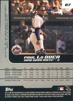2006 Topps Co-Signers #87 Paul Lo Duca Back