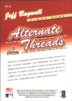 2005 Leaf - Alternate Threads #AT8 Jeff Bagwell Back