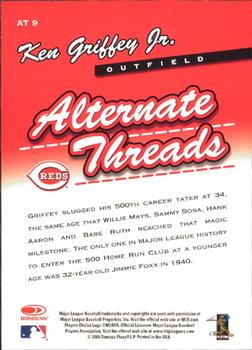 2005 Leaf - Alternate Threads #AT9 Ken Griffey Jr. Back