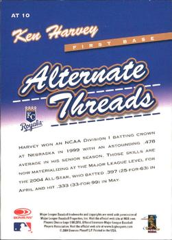 2005 Leaf - Alternate Threads #AT10 Ken Harvey Back