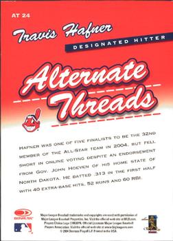 2005 Leaf - Alternate Threads #AT24 Travis Hafner Back