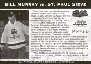 2008 St. Paul Saints #NNO Bill Murray Back