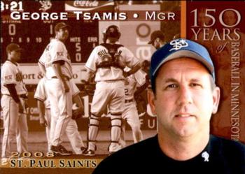2008 St. Paul Saints #NNO George Tsamis Front