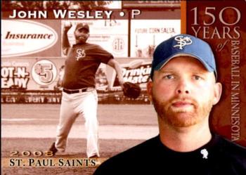 2008 St. Paul Saints #NNO John Wesley Front