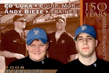 2008 St. Paul Saints #NNO Ed Luka / Andy Bieze Front