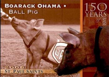 2008 St. Paul Saints #NNO Boarack Ohama Front
