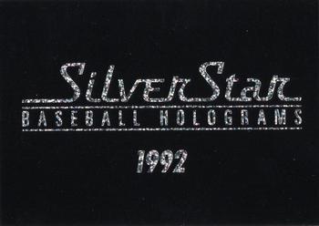 1992 SilverStar Baseball Holograms Promos #NNO Roger Clemens Back