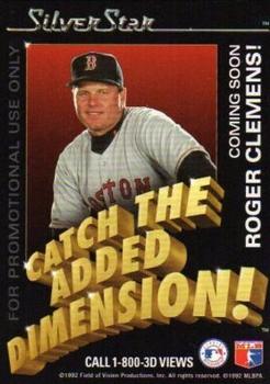 1992 SilverStar Baseball Holograms Promos #NNO Roger Clemens Front