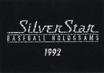 1992 SilverStar Baseball Holograms Promos #NNO Barry Bonds Back