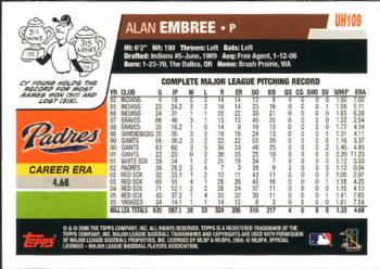 2006 Topps Updates & Highlights #UH109 Alan Embree Back