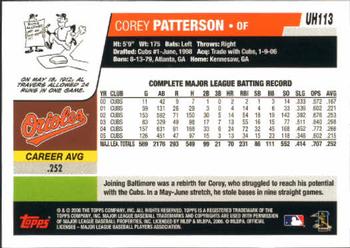 2006 Topps Updates & Highlights #UH113 Corey Patterson Back