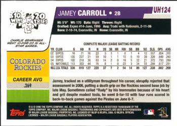 2006 Topps Updates & Highlights #UH124 Jamey Carroll Back