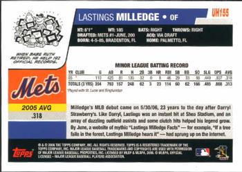 2006 Topps Updates & Highlights #UH155 Lastings Milledge Back