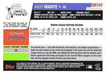 2006 Topps Updates & Highlights #UH160 Andy Marte Back